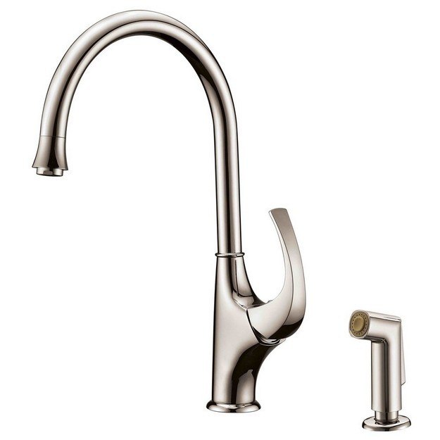 DAWN AB04 3276BN SINGLE-LEVER KITCHEN FAUCET WITH SIDE-SPRAY IN BRUSHED NICKEL