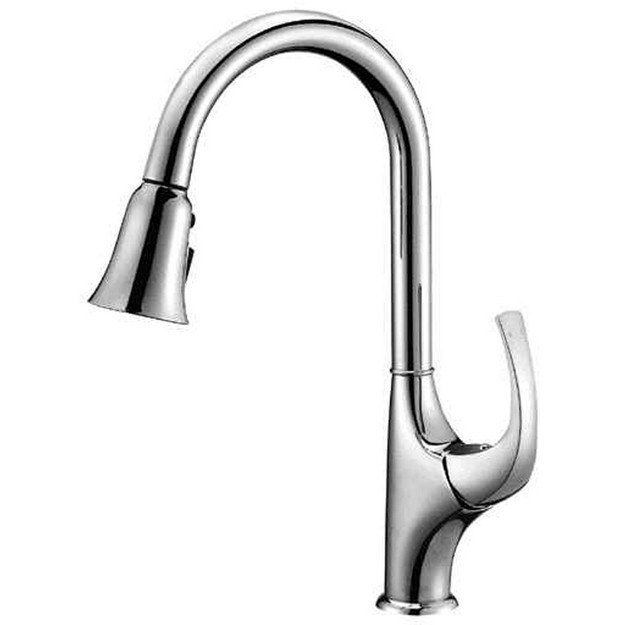 DAWN AB04 3277C SINGLE-LEVER PULL-OUT SPRAY KITCHEN FAUCET IN CHROME