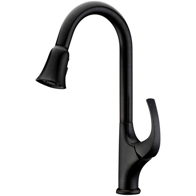 DAWN AB04 3277DBR SINGLE-LEVER PULL-OUT SPRAY KITCHEN FAUCET IN DARK BROWN
