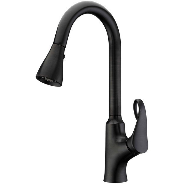 DAWN AB06 3292DBR SINGLE-LEVER PULL-OUT KITCHEN FAUCET IN DARK BROWN