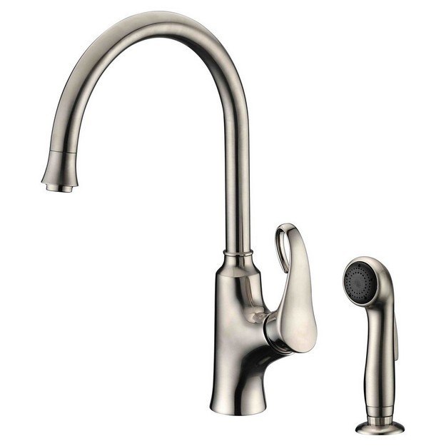 DAWN AB06 3296BN SINGLE-LEVER KITCHEN FAUCET WITH SIDE-SPRAY IN BRUSHED NICKEL