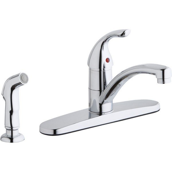 ELKAY LK1001CR THREE HOLE DECK MOUNT EVERYDAY KITCHEN FAUCET AND ESCUTCHEON