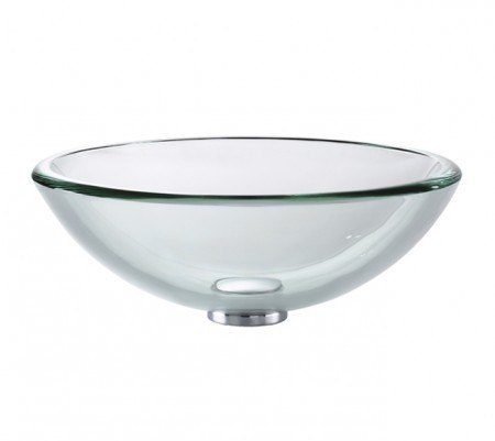 KRAUS GV-101-19MM CLEAR 17 INCH 19MM THICK GLASS VESSEL SINK