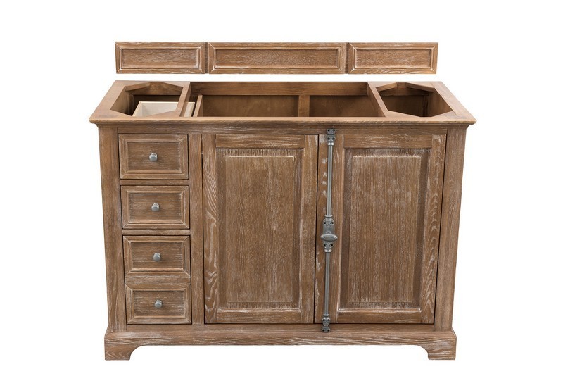 JAMES MARTIN 238-105-5211-3GEX PROVIDENCE 48 INCH SINGLE VANITY CABINET IN DRIFTWOOD WITH 3 CM GREY EXPO QUARTZ TOP WITH SINK