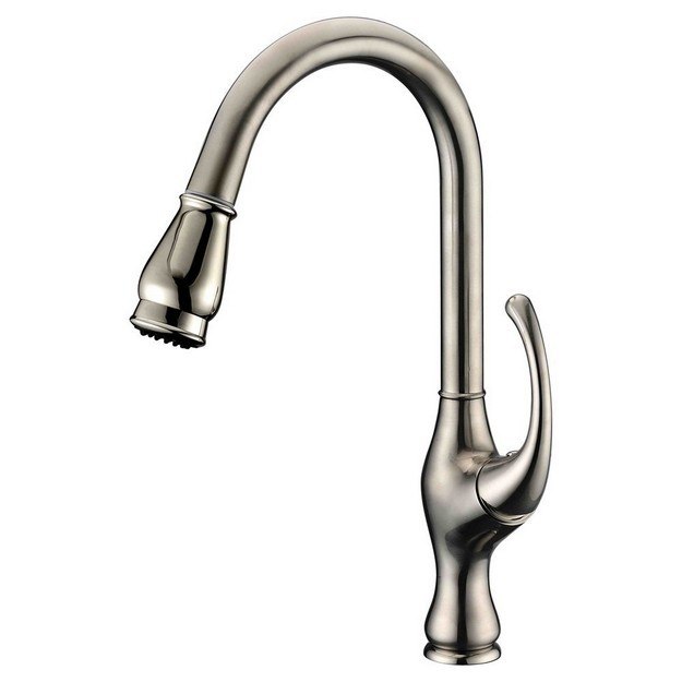 DAWN AB08 3157BN SINGLE-LEVER PULL-OUT KITCHEN FAUCET IN BRUSHED NICKEL