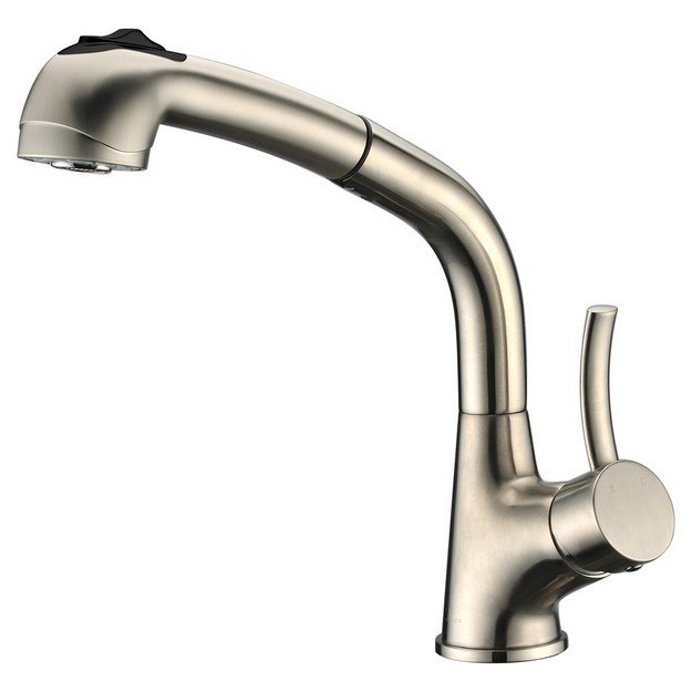 DAWN AB50 3702BN SINGLE-LEVER PULL-OUT SPRAY KITCHEN FAUCET IN BRUSHED NICKEL