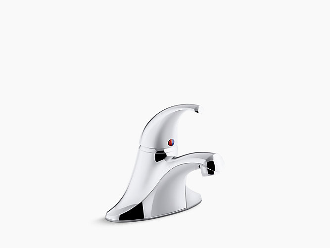 KOHLER K-15199-4NDRA-CP CORALAIS 0.5 GPM SINGLE HANDLE CENTERSET FAUCET WITH PLUGGED LIFT ROD HOLE - LESS DRAIN ASSEMBLY