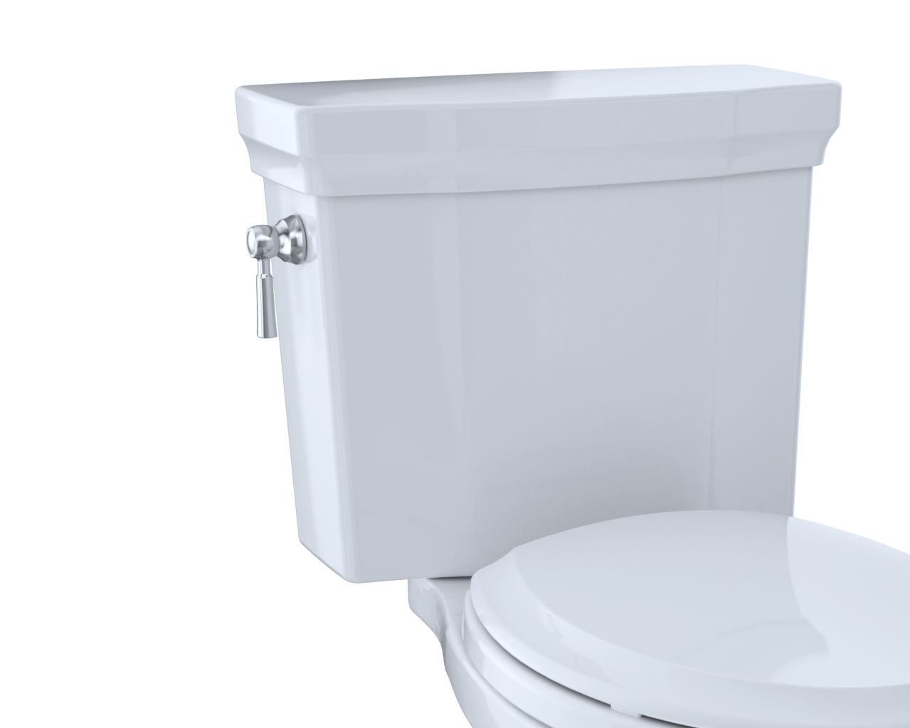 TOTO ST403UR#01 PROMENADE II 1G 1.0 GPF TOILET TANK WITH RIGHT-HAND TRIP LEVER, COTTON WHITE