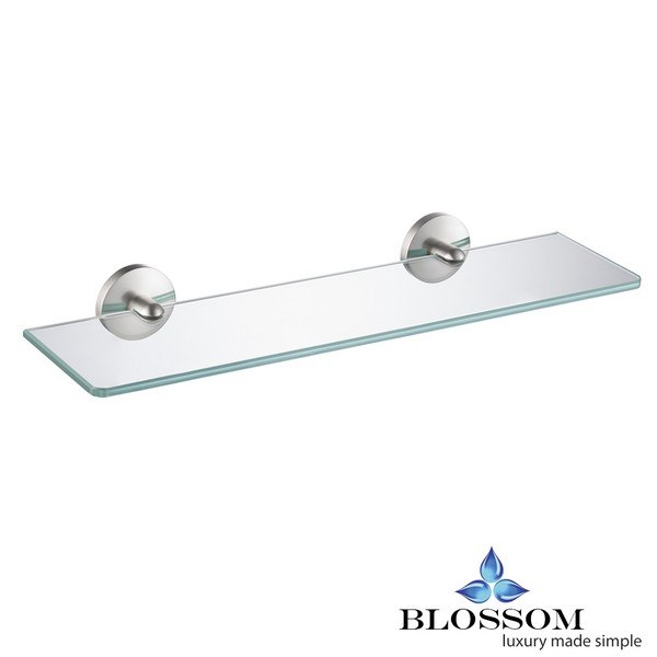 BLOSSOM BA02 507 02 GLASS SHELF IN BRUSH NICKEL