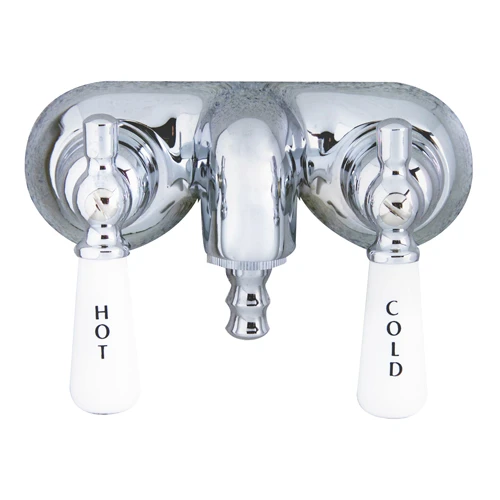 BARCLAY 4051-PL 3 1/4 INCH TWO HOLES WALL MOUNT CLAWFOOT TUB FILLER WITH LEVER HANDLES