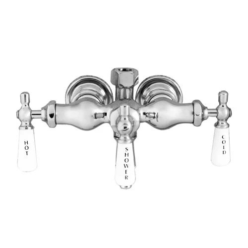 BARCLAY 4073-PL 5 1/2 INCH TWO HOLES WALL MOUNT TUB FILLER WITH DIVERTER