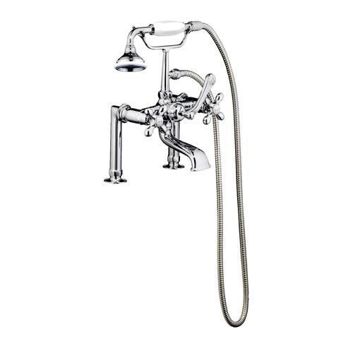 BARCLAY 4601 13 INCH TWO HOLES DECK MOUNT CLAWFOOT TUB FILLER WITH HAND SHOWER