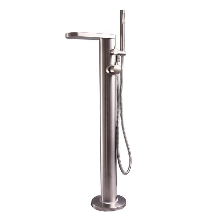 BARCLAY 7956 MCWAY 36 1/4 INCH SINGLE HOLE FREESTANDING THERMOSTATIC TUB FILLER WITH HAND SHOWER