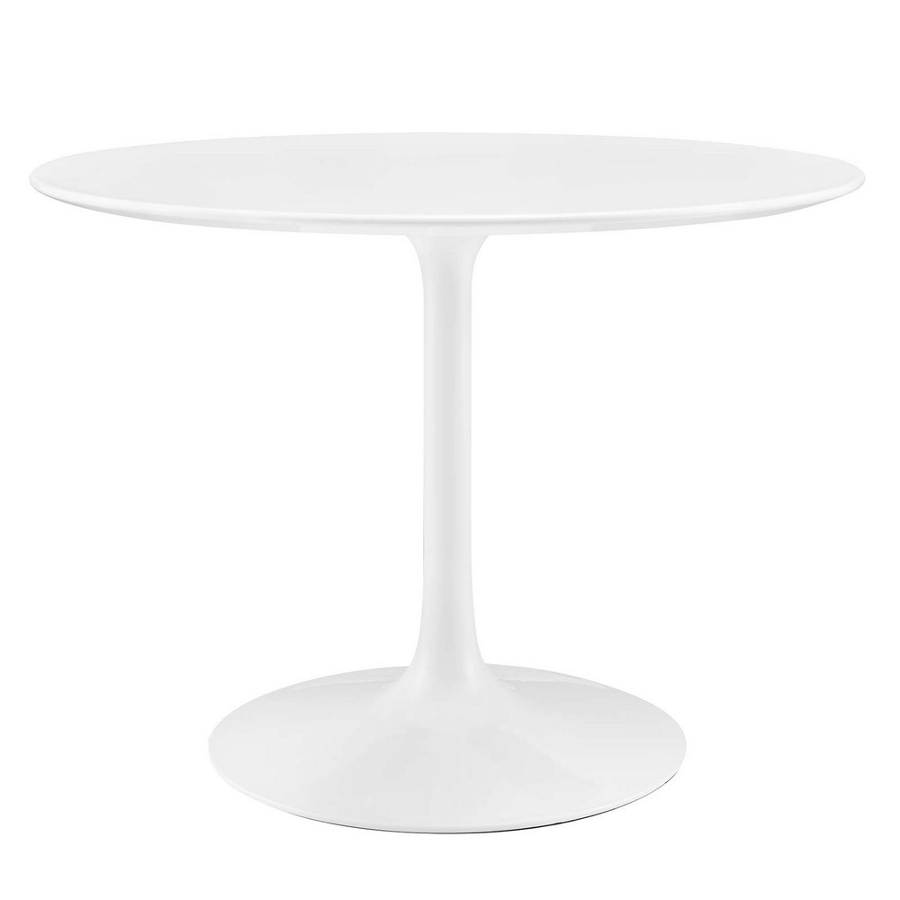 MODWAY EEI-1117-WHI LIPPA 39 1/2 INCH ROUND WOOD TOP DINING TABLE