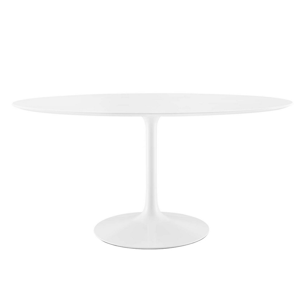 MODWAY EEI-1121-WHI LIPPA 60 INCH OVAL WOOD TOP DINING TABLE