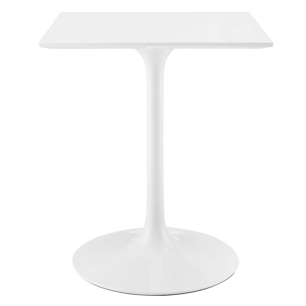 MODWAY EEI-1122-WHI LIPPA 23 1/2 INCH SQUARE WOOD TOP DINING TABLE