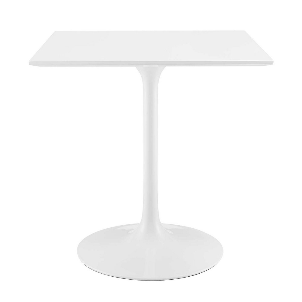 MODWAY EEI-1123-WHI LIPPA 27 1/2 INCH SQUARE WOOD TOP DINING TABLE