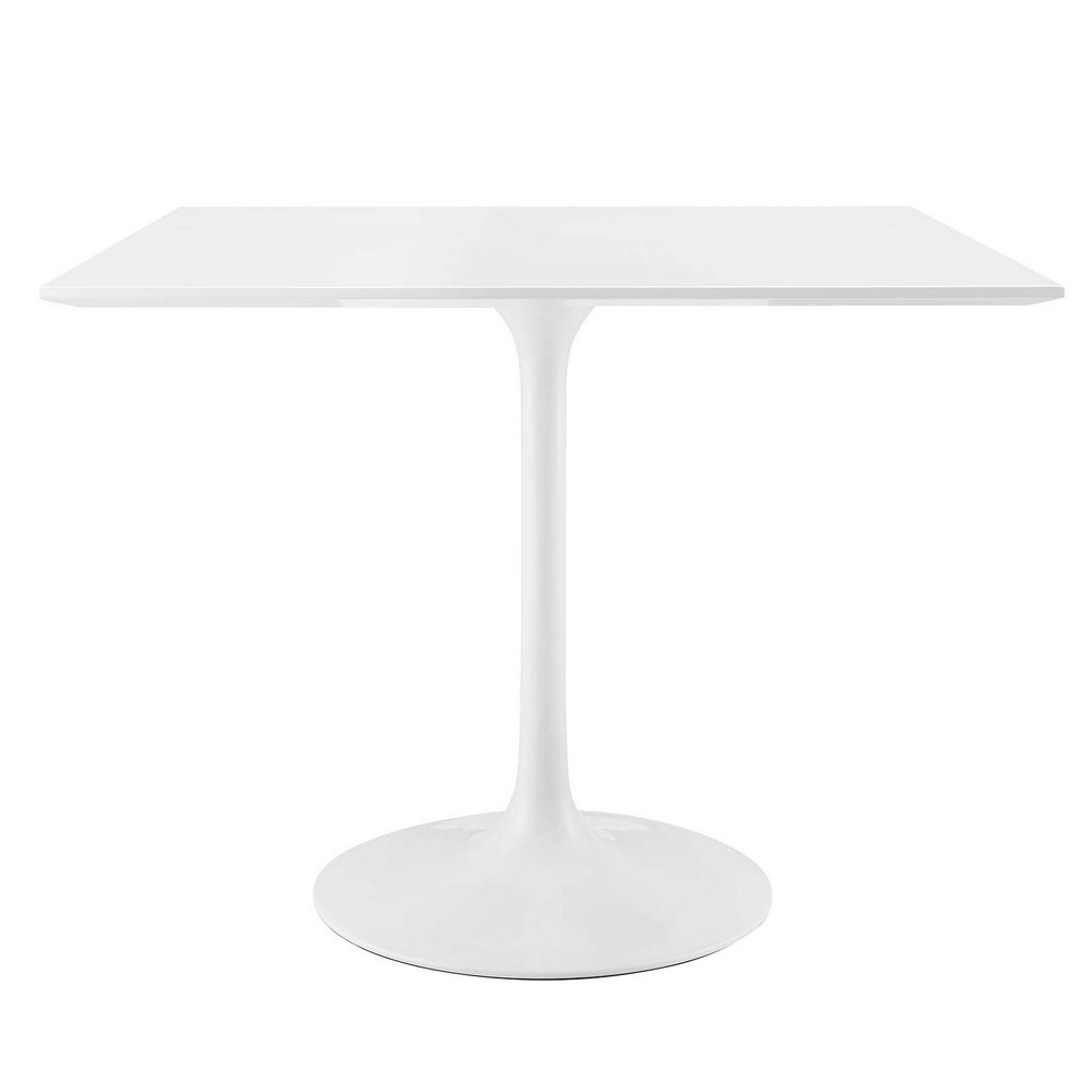 MODWAY EEI-1124-WHI LIPPA 35 1/2 INCH SQUARE WOOD TOP DINING TABLE