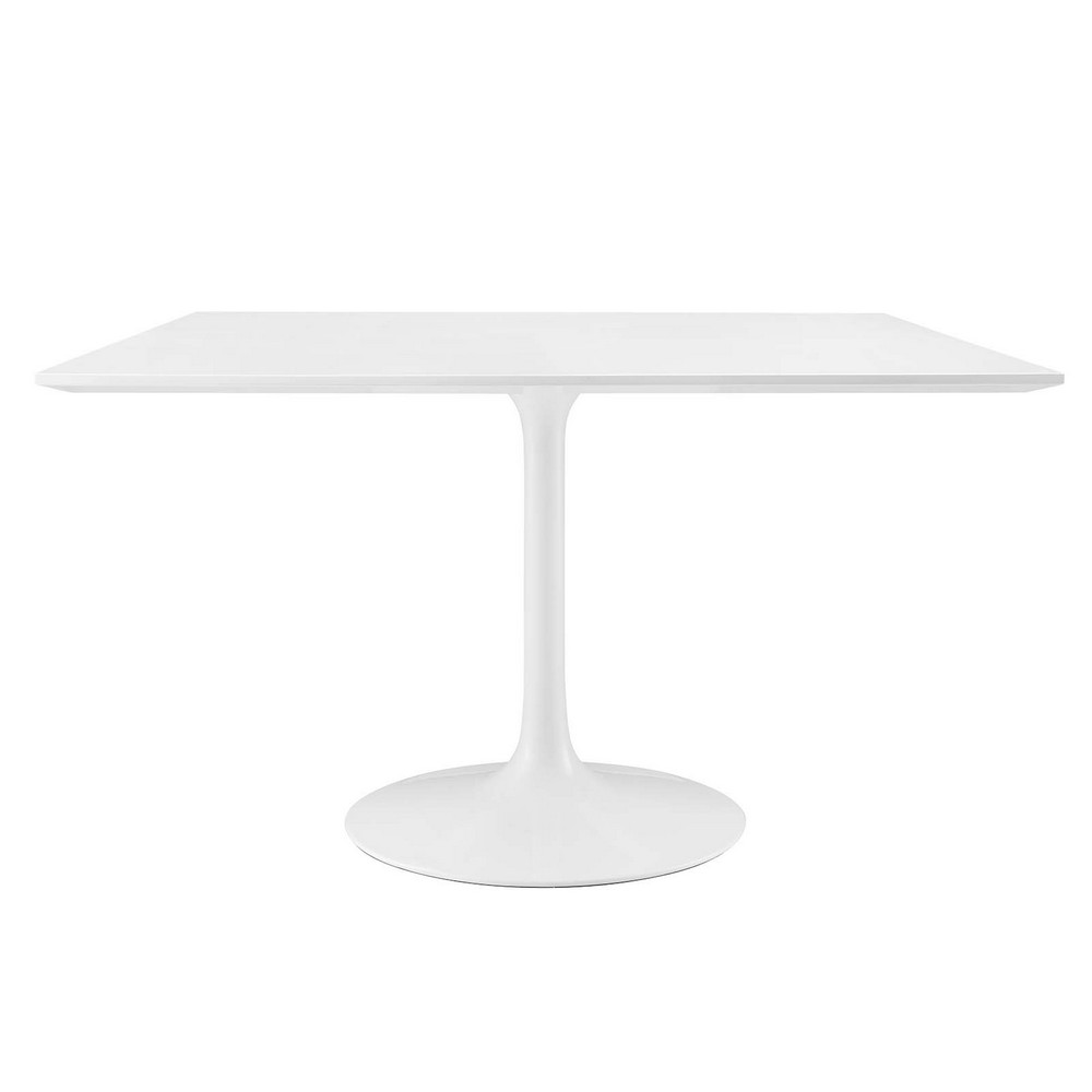 MODWAY EEI-1125-WHI LIPPA 47 INCH SQUARE WOOD TOP DINING TABLE