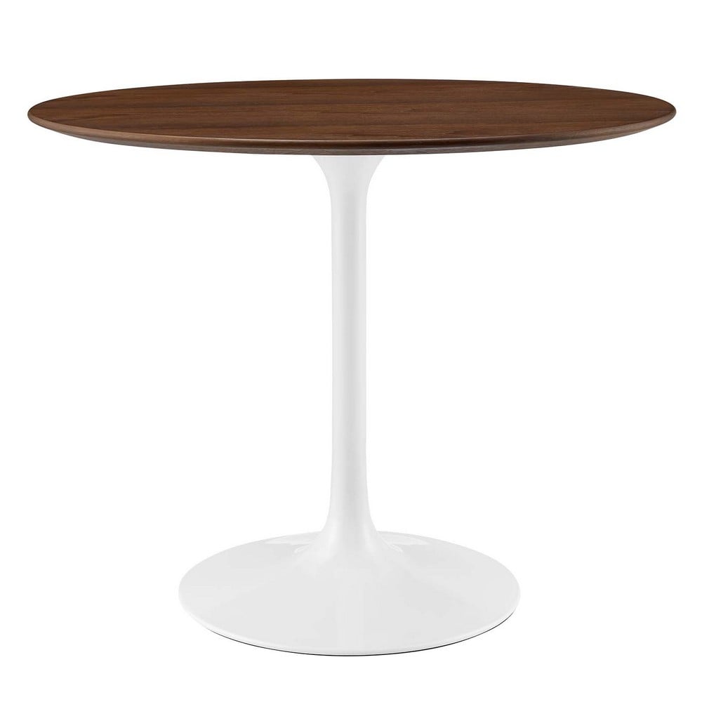 MODWAY EEI-1136-WAL LIPPA 35 1/2 INCH ROUND WALNUT DINING TABLE