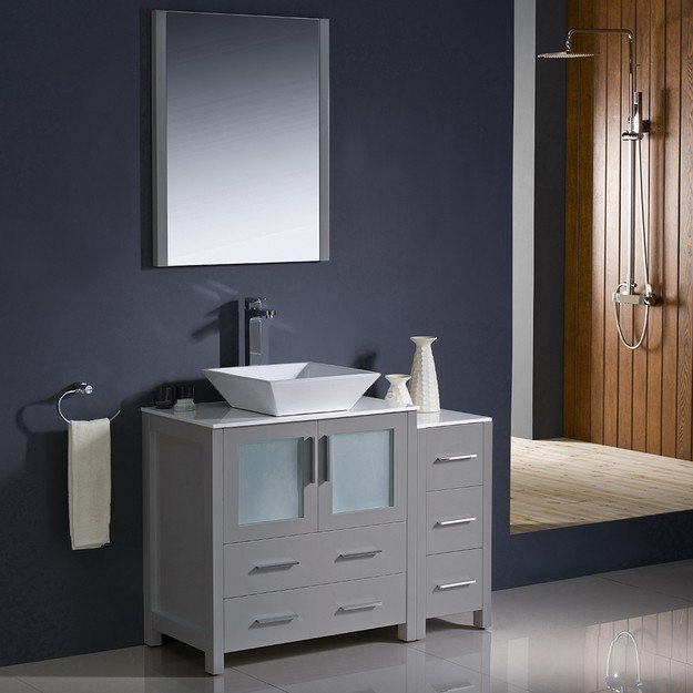 Fvn62 3012gr Vsl Torino 42 Inch Gray, Bathroom Vanity And Sink Combo 42 Inch