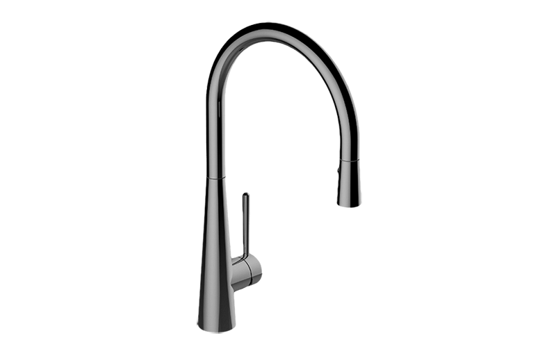GRAFF G-4881-LM52-MBK CONICAL PULL-DOWN KITCHEN FAUCET IN MATTE BLACK