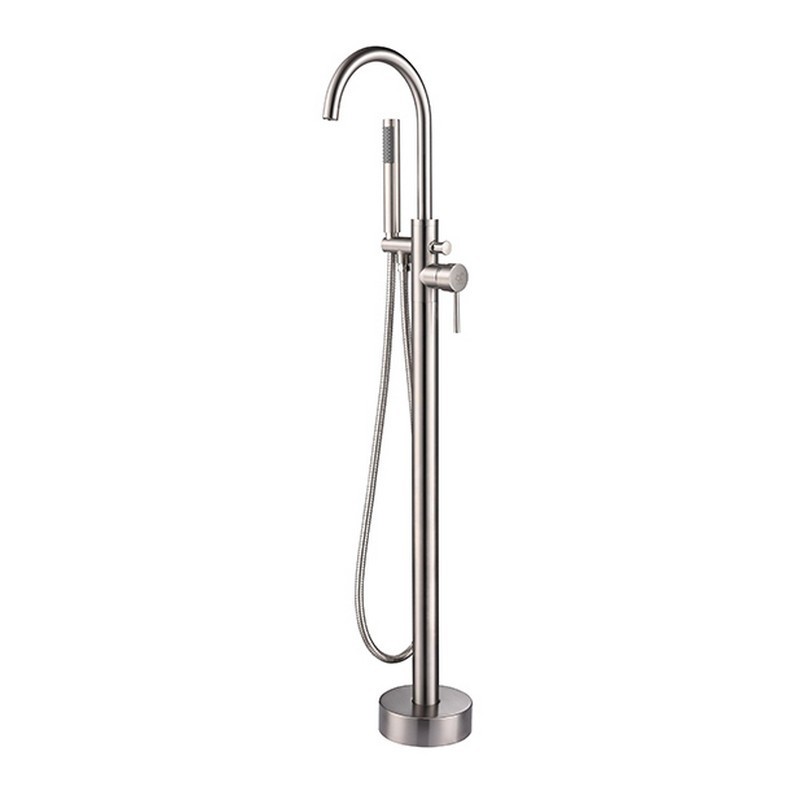 LEXORA LDF02017FSBNL SINGLE FREESTANDING BATHTUB FAUCET WITH HAND SHOWER IN BRUSHED NICKEL