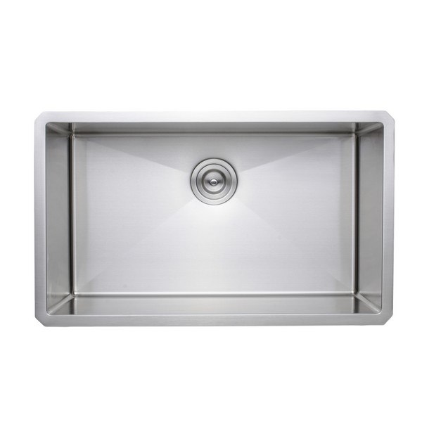 WELLS SINKWARE NCU3018-10 NEW CHEF'S COLLECTION HANDCRAFTED 30 INCH 16 GAUGE UNDERMOUNT SINGLE BOWL STAINLESS STEEL KITCHEN SINK