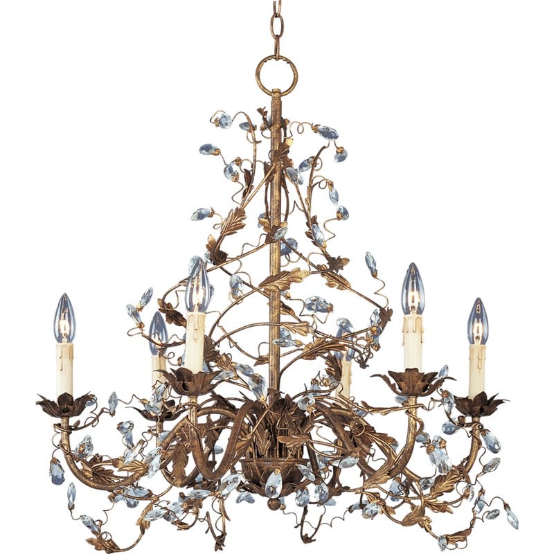 MAXIM LIGHTING 2851 ELEGANTE 26 1/2 INCH CEILING-MOUNTED INCANDESCENT CHANDELIER LIGHT