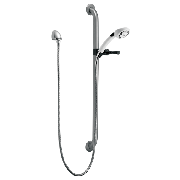 DELTA RPW336HDF SINGLE FUNCTION HAND SHOWER WITH GRAB BAR AND ELBOW