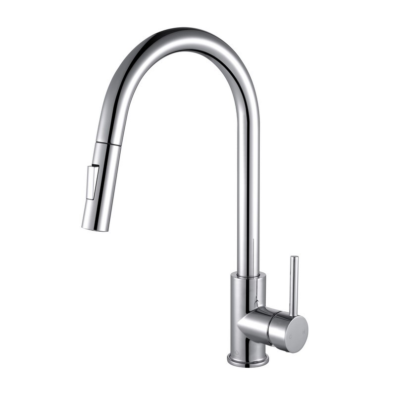 LEXORA LKFS8011CH OLIVI BRASS KITCHEN FAUCET WITH PULL OUT SPRAYER IN CHROME