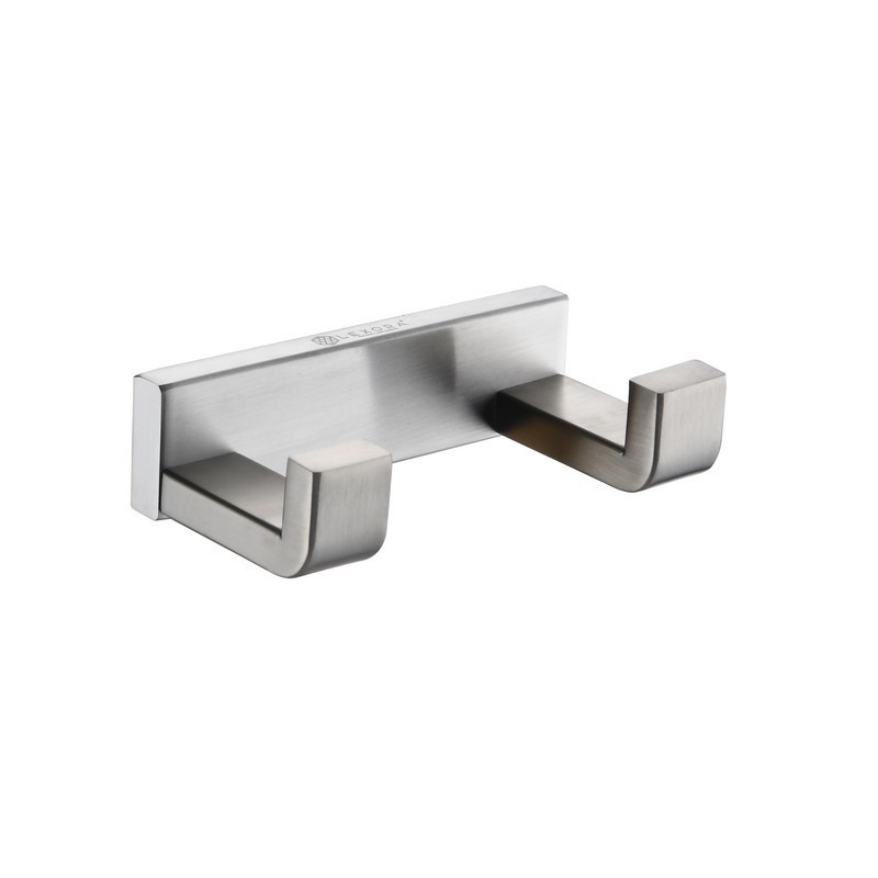 LEXORA LRH18152BN BAGNO BIANCA STAINLESS STEEL DOUBLE ROBE HOOK IN BRUSHED NICKEL