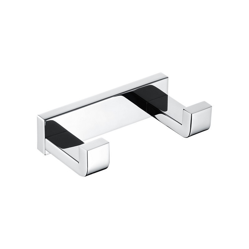 LEXORA LRH18152PC BAGNO BIANCA STAINLESS STEEL DOUBLE ROBE HOOK IN CHROME