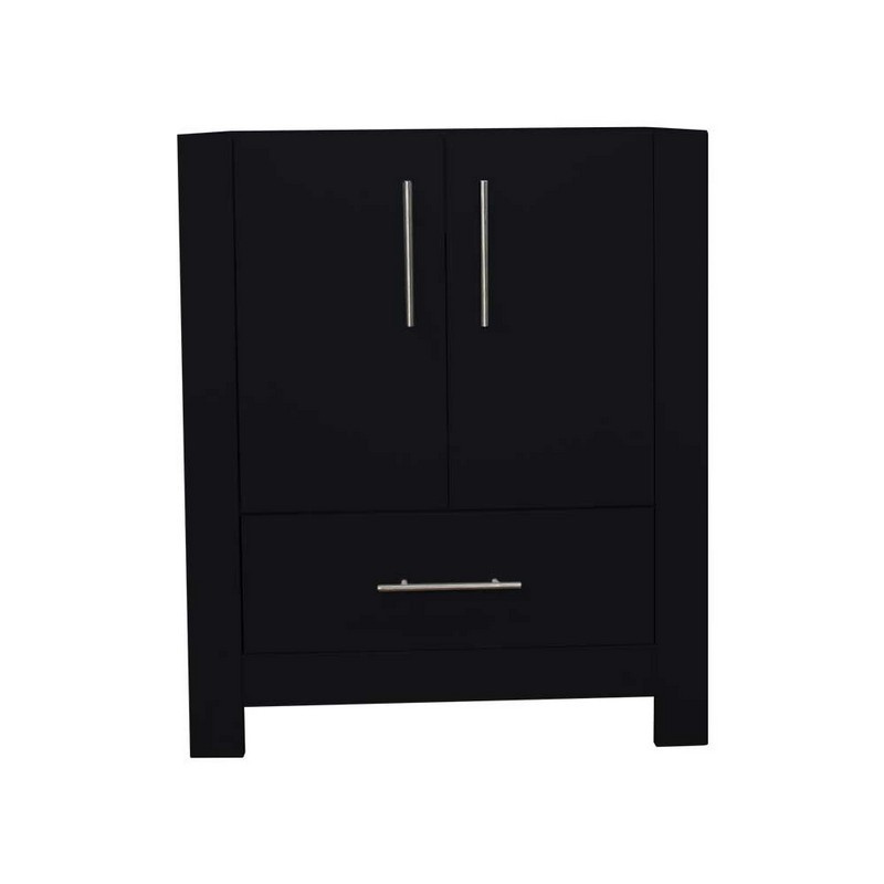 MTD VOLPA USA MTD-4324-0 BOSTON 24 INCH MODERN BATHROOM VANITY WITH BRUSHED NICKEL ROUND HANDLES CABINET ONLY