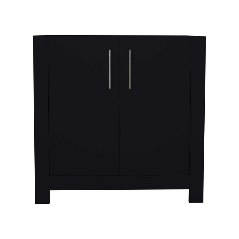 MTD VOLPA USA MTD-4336-0 BOSTON 36 INCH MODERN BATHROOM VANITY  WITH BRUSHED NICKEL ROUND HANDLES CABINET ONLY
