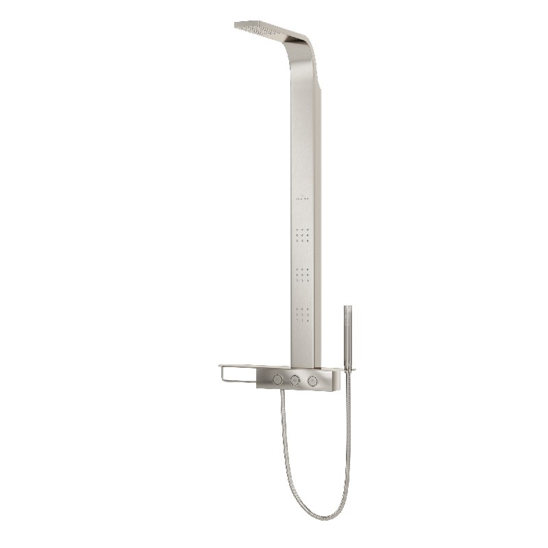 PULSE SHOWERSPAS 7002-SSB PARADISE SHOWER SYSTEM WITH SHOWER HEAD AND HAND SHOWER - BRUSHED STAINLESS STEEL