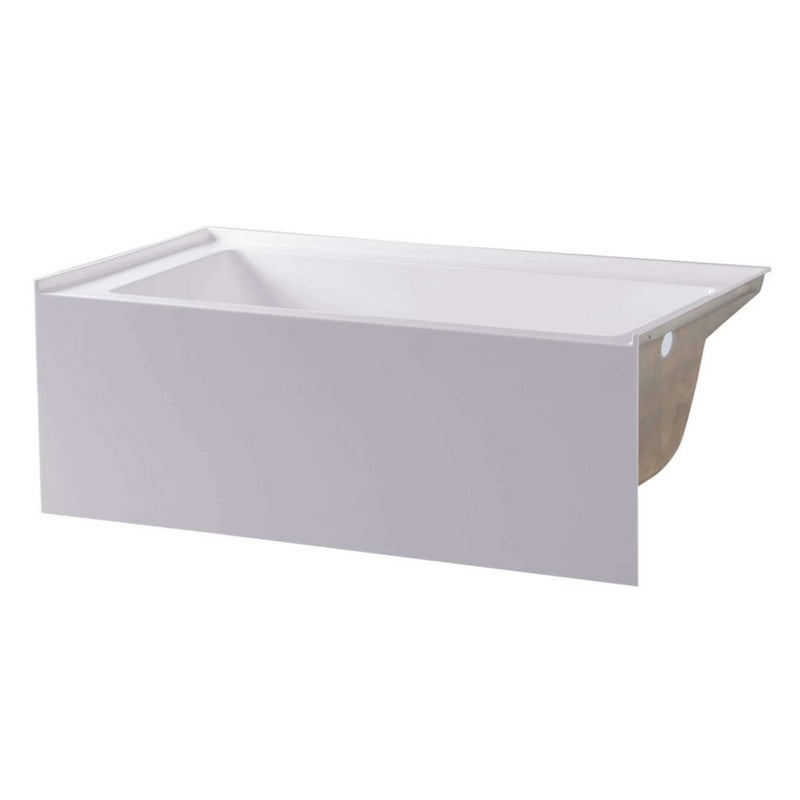 FINE FIXTURES BTA304-R 60 X 30 INCH RIGHT HAND DRAIN ACRYLIC APRON BATHTUB IN WHITE