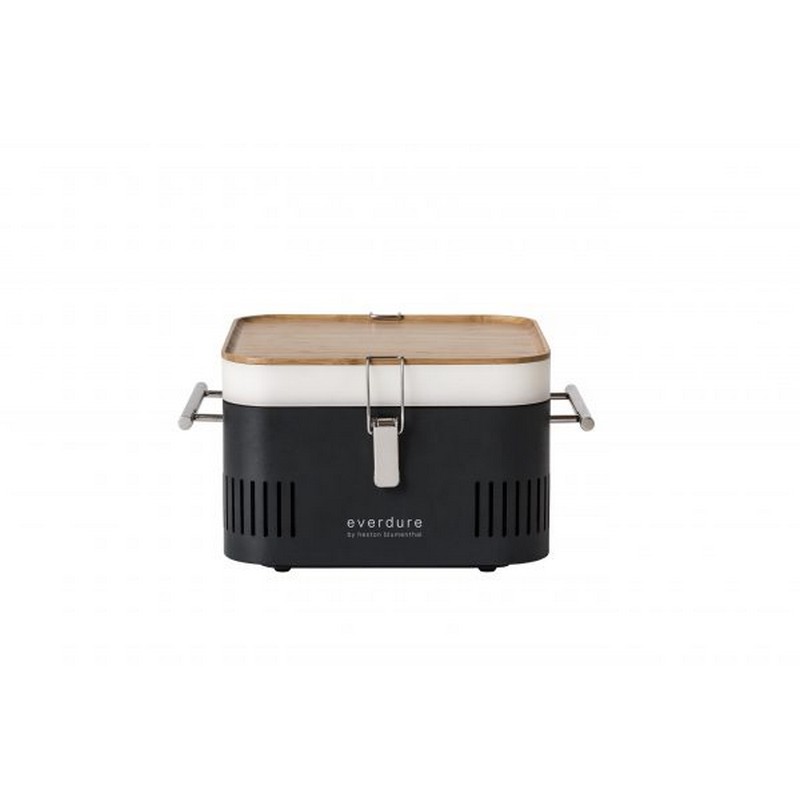 EVERDURE HBCUBE CUBE 16 3/4 INCH CONVENIENT AND PORTABLE CHARCOAL GRILL