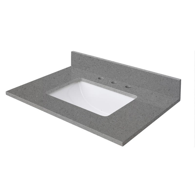 AVANITY QUT31CO-RS 31  INCH  LOTTE RADIANZ CONTRAIL MATTE QUARTZ TOP WITH RECTANGULAR SINK