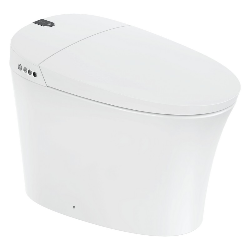 FINE FIXTURES ST3W HYDRO 16 1/8 INCH ONE PIECE SMART TOILET WITH TEMPERATURE WITHOUT AUTO LID IN WHITE