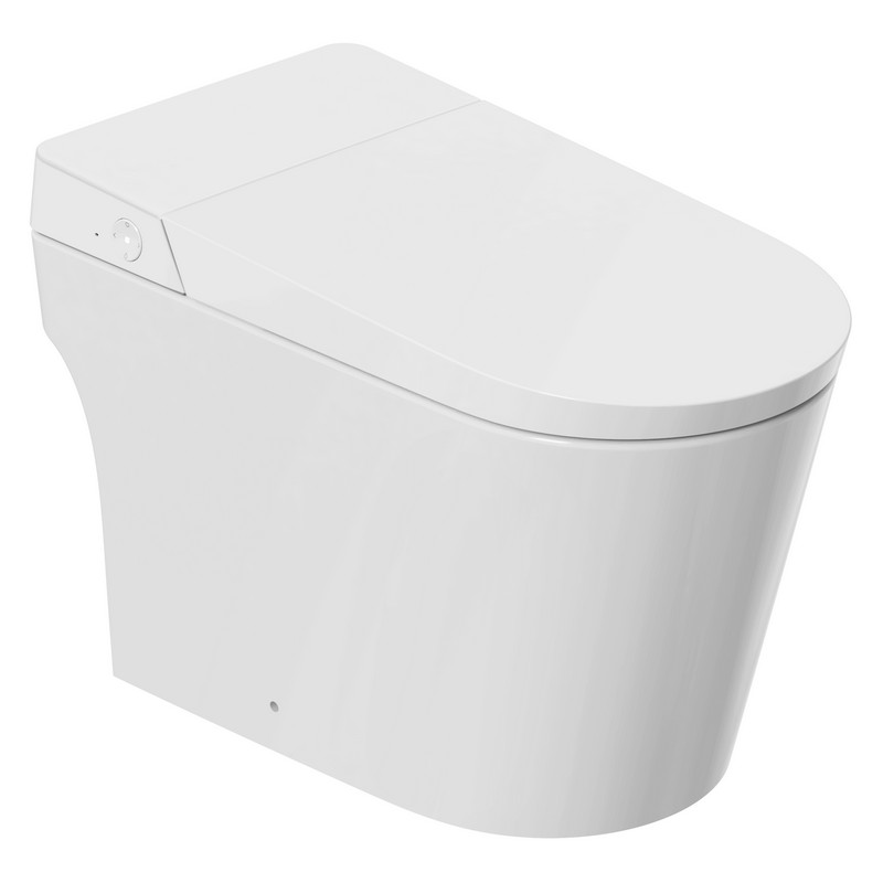 FINE FIXTURES ST4W SPLAQUA 15 3/8 INCH ONE PIECE SMART TOILET WITH AUTO LID IN WHITE