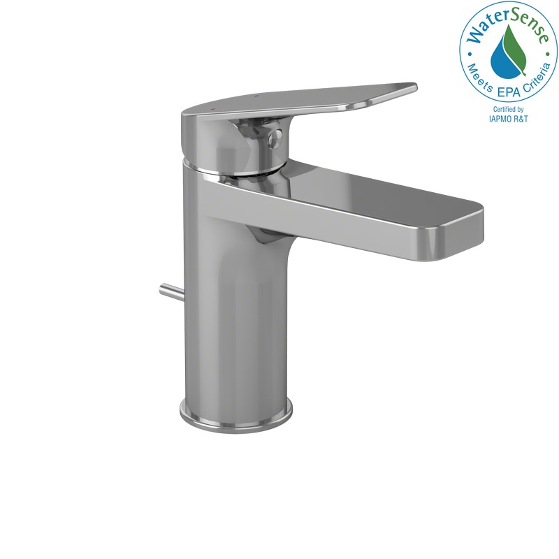 TOTO TL363SD12R#CP OBERON 6 1/4 INCH 1.2 GPM SINGLE HOLE BATHROOM FAUCET WITH POP-UP DRAIN ASSEMBLY IN POLISHED CHROME