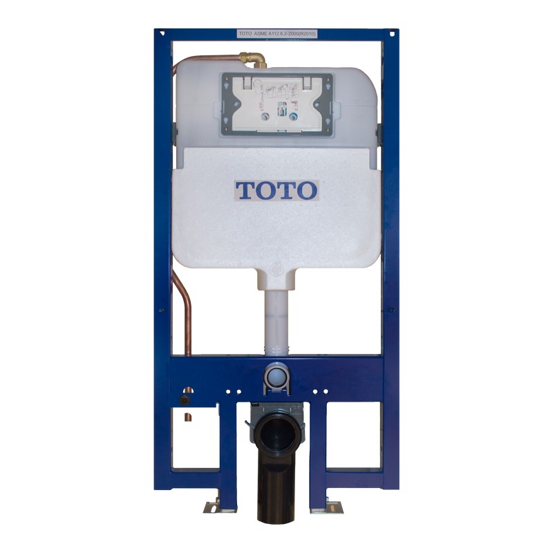 TOTO WT171M DUO FIT IN-WALL DUAL FLUSH 0.9 AND 1.6 GPF TANK SYSTEM WITH COPPER SUPPLY LINE IN WHITE