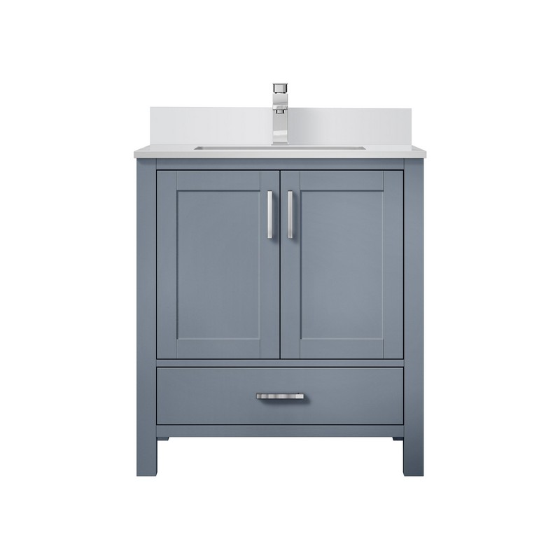 LEXORA LVJ30S301 JACQUES 30 INCH SINGLE SINK BATH VANITY WITH CULTURED MARBLE TOP AND FAUCET