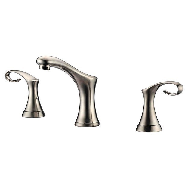 DAWN AB06 1291BN WIDESPREAD LAVATORY FAUCET FOR 8 INCH CENTERS IN BRUSHED NICKEL
