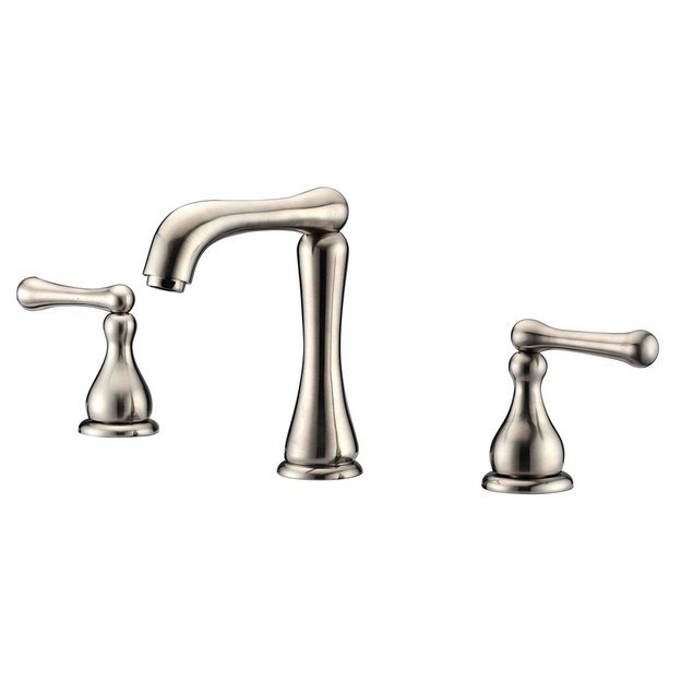 DAWN AB08 1155BN WIDESPREAD LAVATORY FAUCET FOR 8 INCH CENTERS IN BRUSHED NICKEL
