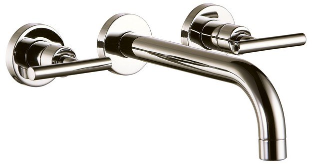DAWN AB16 1035BN WALL MOUNTED DOUBLE-HANDLE CONCEALED WASHBASIN MIXER IN BRUSHED NICKEL