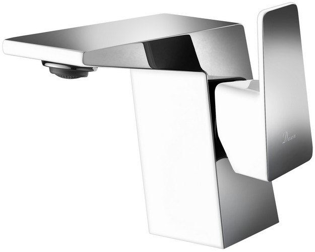 DAWN AB41 1470CPW SINGLE-LEVER LAVATORY FAUCET IN CHROME & WHITE