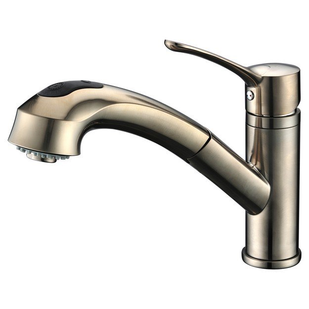DAWN AB50 3711BN SINGLE-LEVER PULL-OUT SPRAY KITCHEN FAUCET IN BRUSHED NICKEL