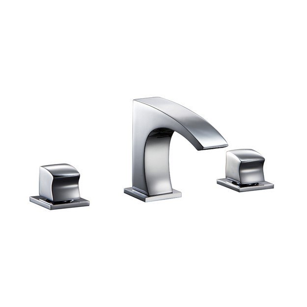 DAWN AB77 1584C SQUARE HANDLE WIDESPREAD LAVATORY FAUCET IN CHROME
